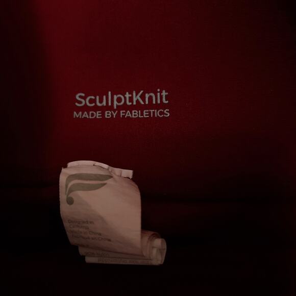 Fabletics SculptKnit High Waisted Essential Custom Length Leggings Sz Large Red - Picture 5 of 10